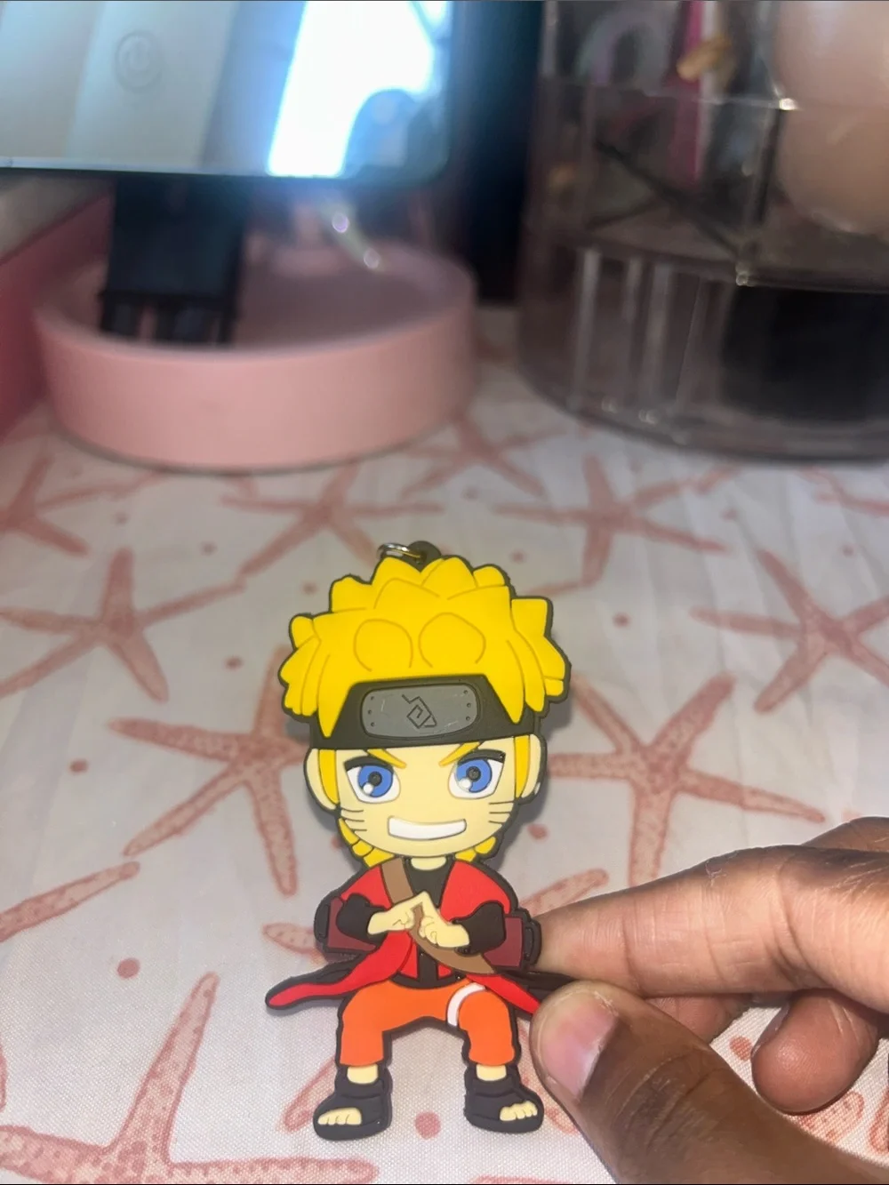 Naruto Rubber Keychain - Yellow/Orange Character Keyring